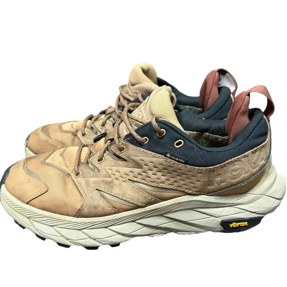 Hoka Men's Anacapa Low GTX Gore-Tex Waterproof Hiking Shoes Size 8 D Brown