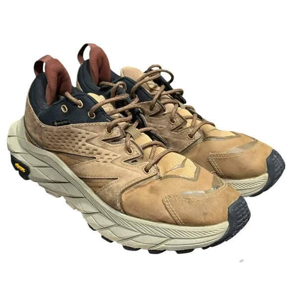 Hoka Men's Anacapa Low GTX Gore-Tex Waterproof Hiking Shoes Size 8 D Brown