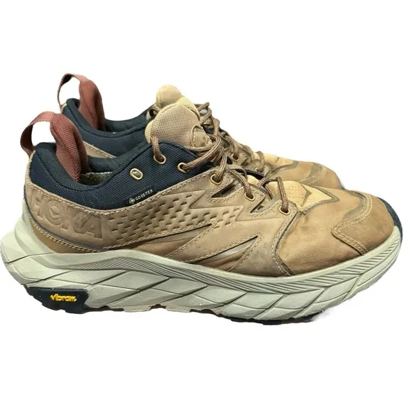 Hoka Men's Anacapa Low GTX Gore-Tex Waterproof Hiking Shoes Size 8 D Brown