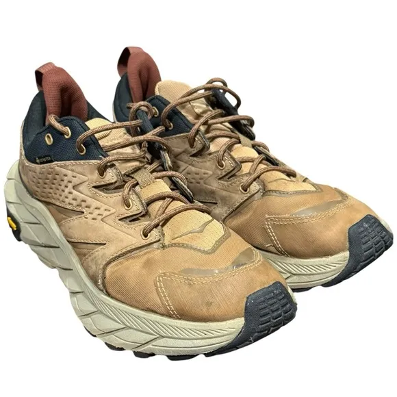 Hoka Men's Anacapa Low GTX Gore-Tex Waterproof Hiking Shoes Size 8 D Brown