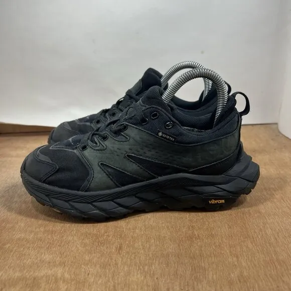 Hoka One One Anacapa Low GTX Women Size 5 Gore-Tex Waterproof Black Shoes