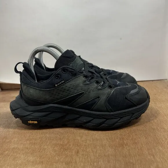 Hoka One One Anacapa Low GTX Women Size 5 Gore-Tex Waterproof Black Shoes