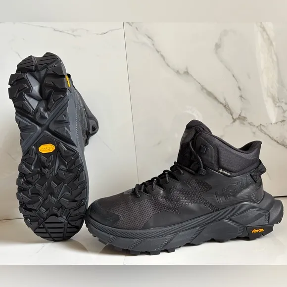 Hoka 🔥 Trail Code GTX Black Raven Waterproof Men’s Hiking Shoes 1123165 BRVN