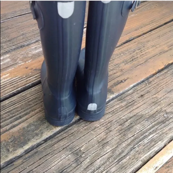 Hunter Navy Blue Rain Boots Wellies Kids Sz 2 EU 33 Rubber Shoes Unisex