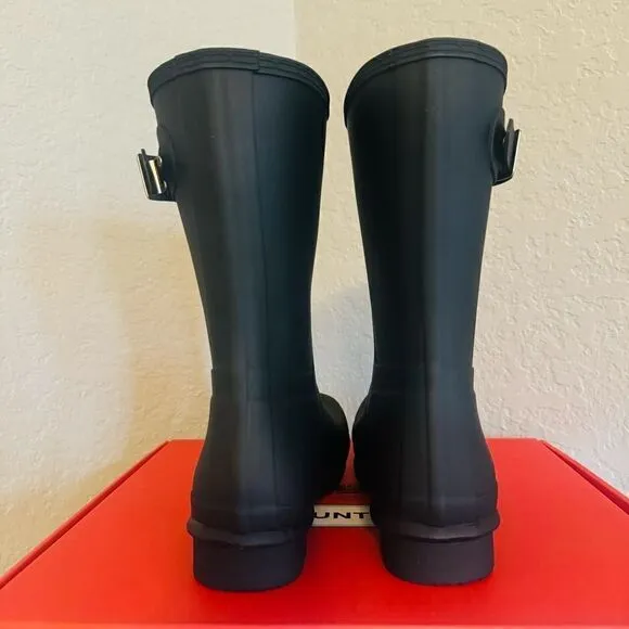 HUNTER Original Short Waterproof Rain Boot, Rubber Black, Sizes 9 - 13, NWT