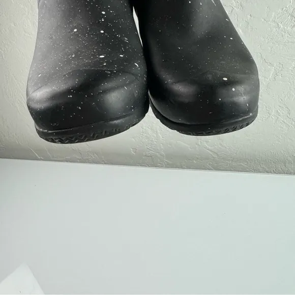 Hunter Rain Boots Original Tour Short Water Rubber Solid‎ Black Gray Buckle