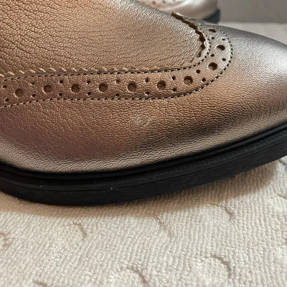Hush puppies Metallic gunmetal Bailey Chelsea wingtip brogues