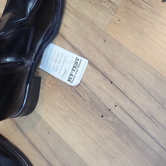 HY-TEST Executive Oil-Resistant Black Leather Upper Work Boots - As Is