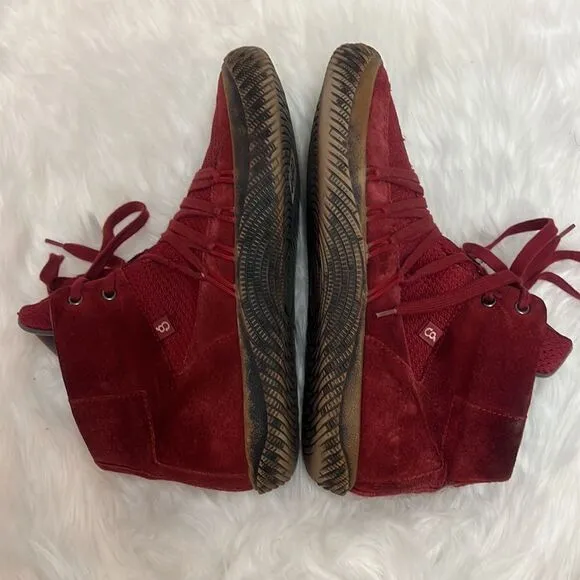 Hybrid Eco Green Label The Artful Red Casual High To Shoes Mens Size 11 B49