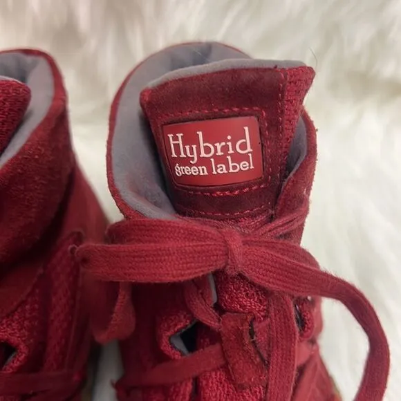 Hybrid Eco Green Label The Artful Red Casual High To Shoes Mens Size 11 B49