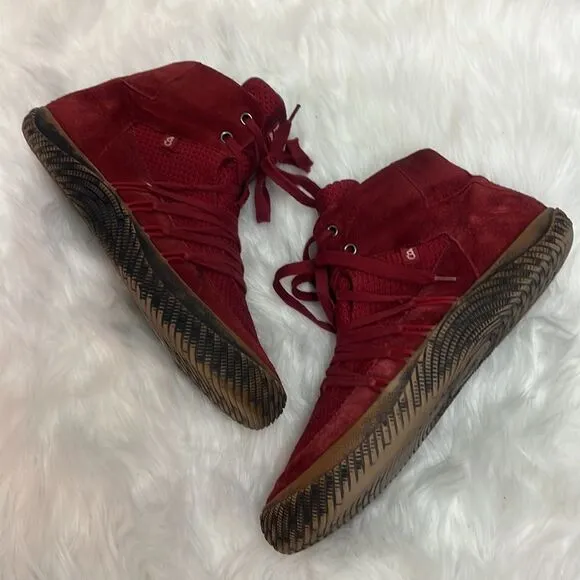 Hybrid Eco Green Label The Artful Red Casual High To Shoes Mens Size 11 B49
