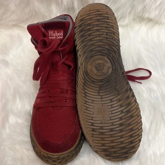 Hybrid Eco Green Label The Artful Red Casual High To Shoes Mens Size 11 B49