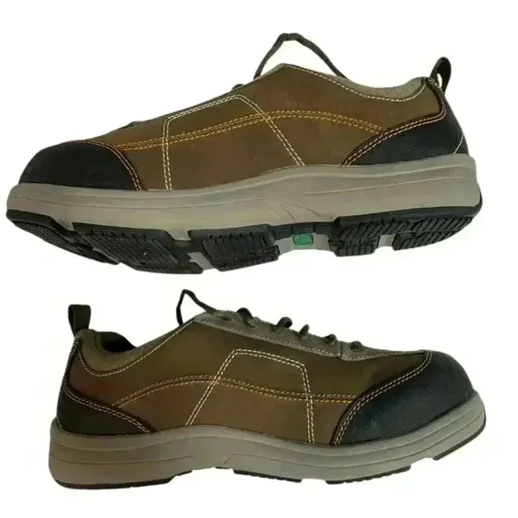 Hytest Safety Foot Wear Brown AVERY Steel Toed Work Shoe Size 11