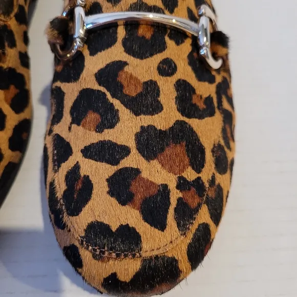 INC International Concepts Taylyn Leopard Loafer Sz 10 Shoes Animal Horse Bit