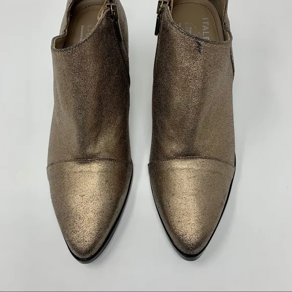 Italeau Waterproof Cap Toe Bronze Ankle Boots Women