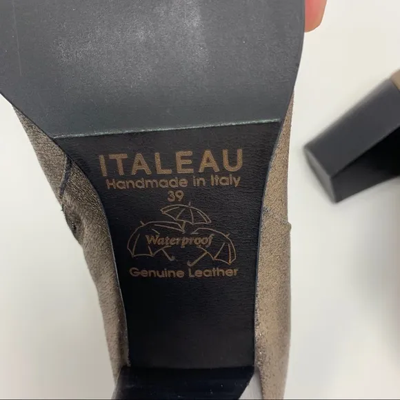 Italeau Waterproof Cap Toe Bronze Ankle Boots Women