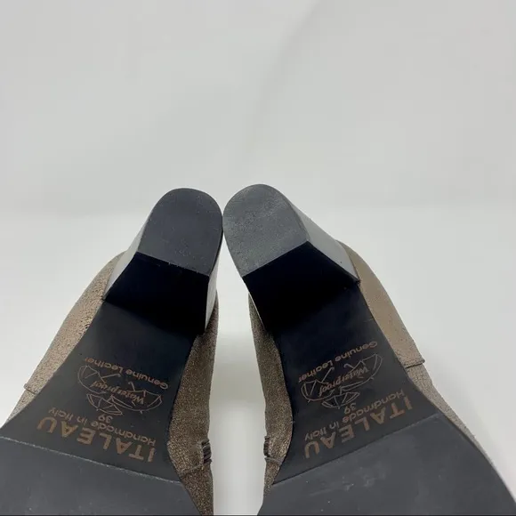 Italeau Waterproof Cap Toe Bronze Ankle Boots Women