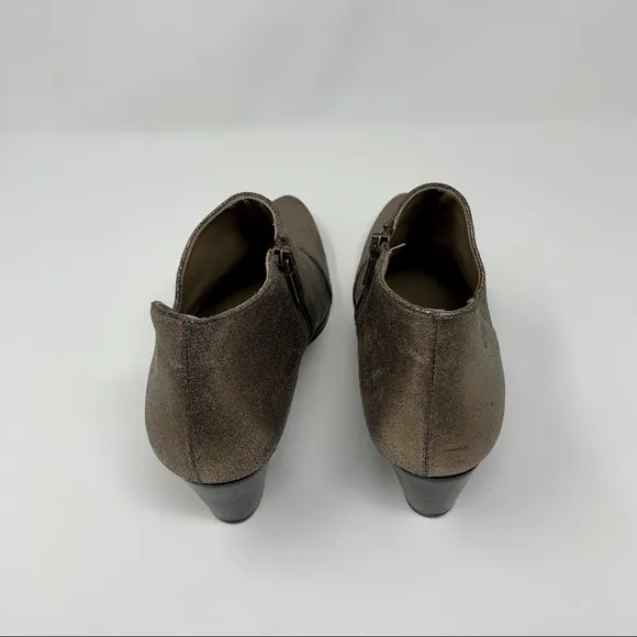 Italeau Waterproof Cap Toe Bronze Ankle Boots Women