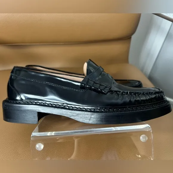 J. Crew Classic Women’s Black Slip On Penny Loafers Sz 7