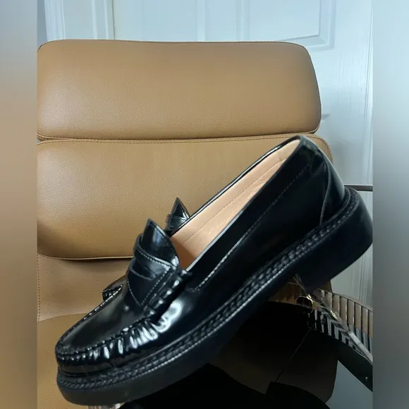 J. Crew Classic Women’s Black Slip On Penny Loafers Sz 7