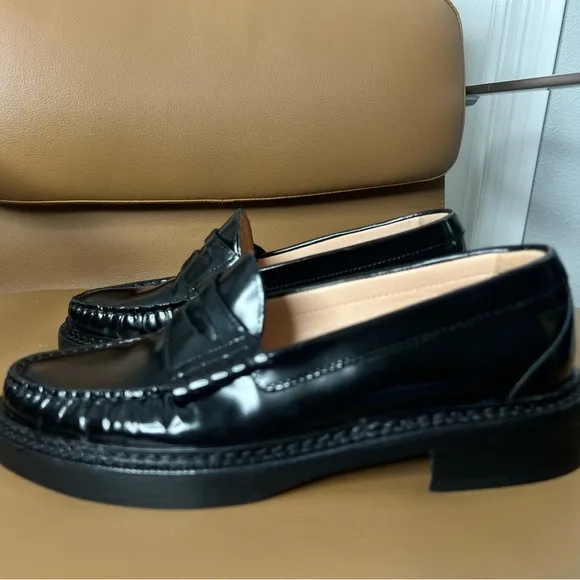 J. Crew Classic Women’s Black Slip On Penny Loafers Sz 7