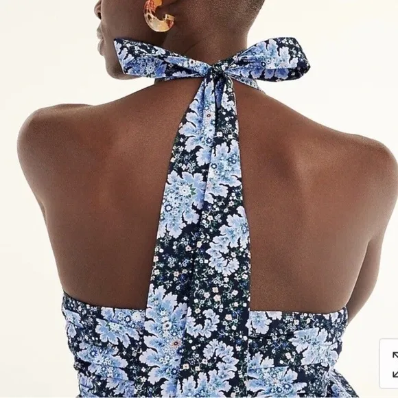 J. Crew Collection halter cutout dress in Ratti® Pacific paisley 6