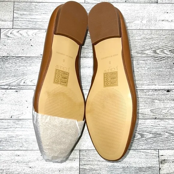 J. Crew Factory Women’s Tan Bow Loafers Size 8 NWT/NIB