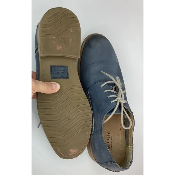 J. Johnston Murphy 59-1787 Mens Sz 9.5 Oxford Derby Dress Shoes Suede Leather