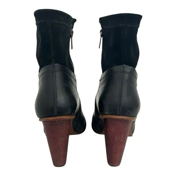 J Shoes Anthropologie Size 9 Julianne Black Leather Suede Boots