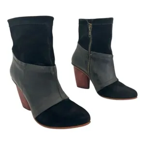 J Shoes Anthropologie Size 9 Julianne Black Leather Suede Boots