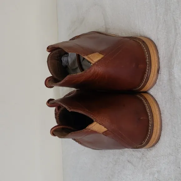J Shoes Derwent Men's Dark Brown Leather Moccasin Boots 9