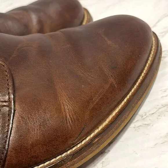 J. Shoes Monarch Plus Mens Brown Leather Lace Up Chukka Boots Size 11