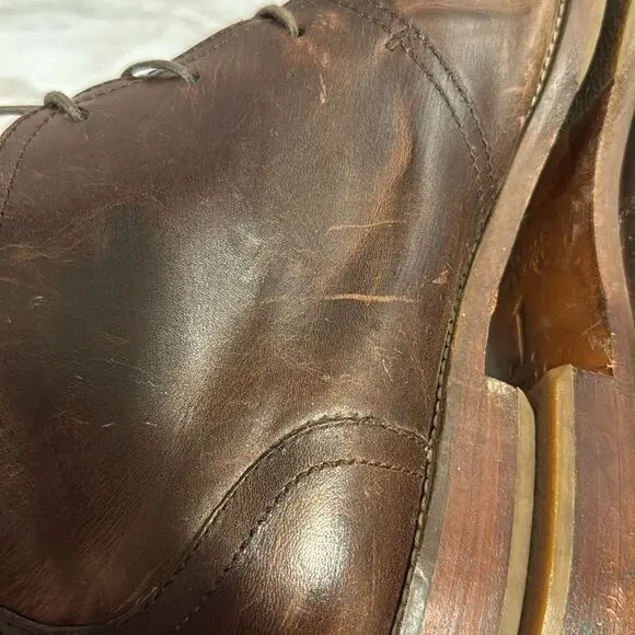 J. Shoes Monarch Plus Mens Brown Leather Lace Up Chukka Boots Size 11