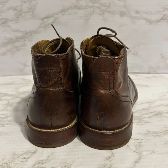 J. Shoes Monarch Plus Mens Brown Leather Lace Up Chukka Boots Size 11