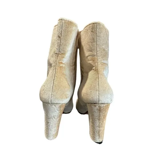 James Smith Size 40 US 9 Women’s‎ Crushed Velvet Marigold Brooklyn Boots #S92-3