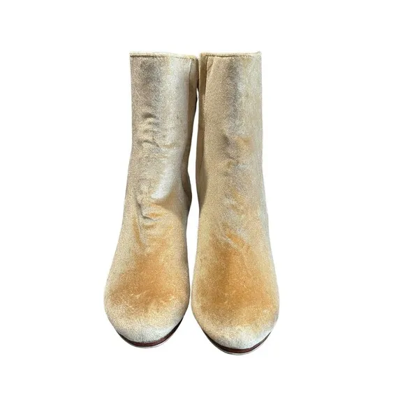 James Smith Size 40 US 9 Women’s‎ Crushed Velvet Marigold Brooklyn Boots #S92-3