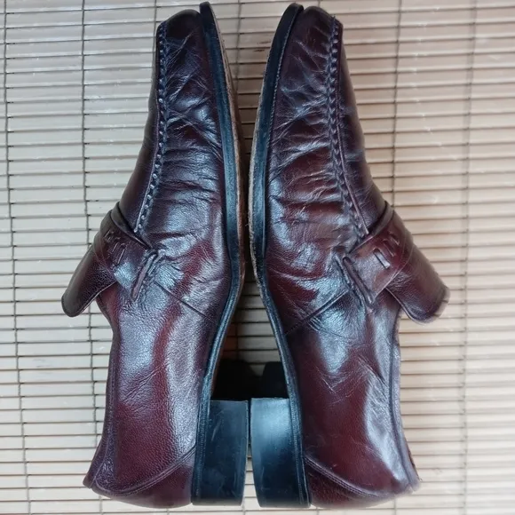 Jarman Men Dress Shoes with Super Soft Genuine Kidskin Uppers Size 9EEE Burgundy