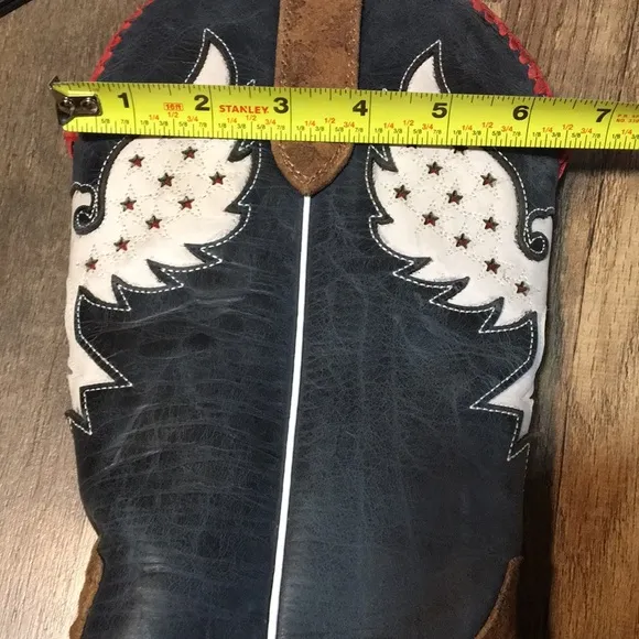 JB Dillon Morning Glory Woman’s Cowboy Boot Square Toe Genuine Leather Size 7B