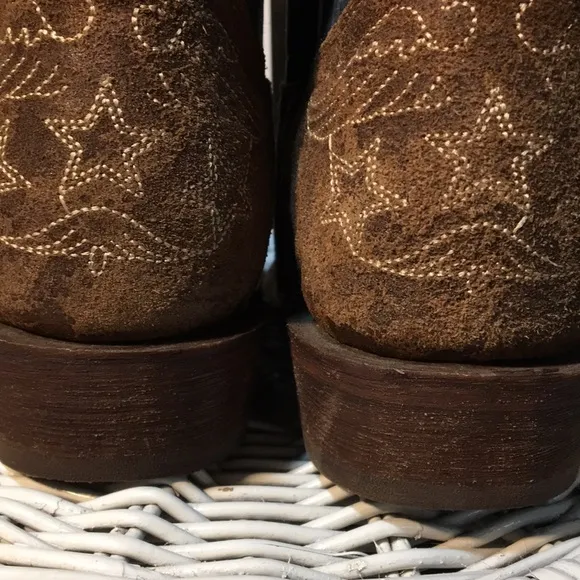 JB Dillon Morning Glory Woman’s Cowboy Boot Square Toe Genuine Leather Size 7B