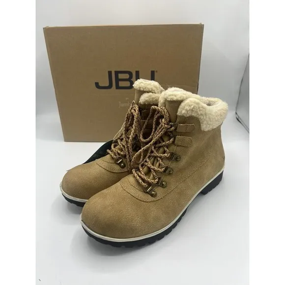 JBU Redrock Ankle Boots Tan Memory Foam Footbed Women’s 8.5 M Water Resistant