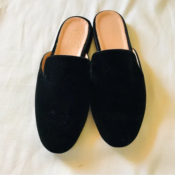 J.crew velvet Black Women's Slip-On Shoes