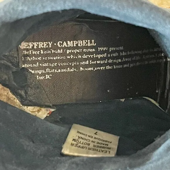 Jeffrey Campbell Like New Leather Suede Slouchy Ankle Slip On Heel Western Boots