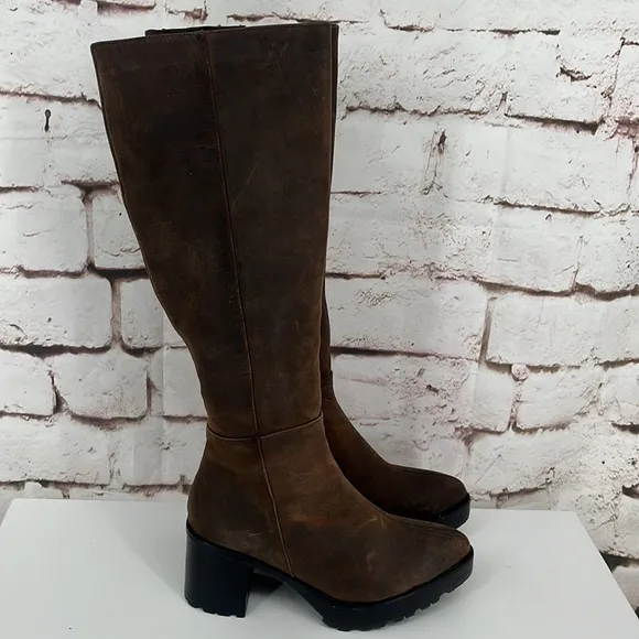Jeffrey Campbell “Mammoth” Leather Boots, Size 6.5