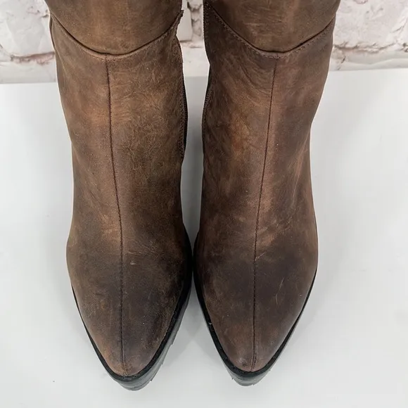 Jeffrey Campbell “Mammoth” Leather Boots, Size 6.5