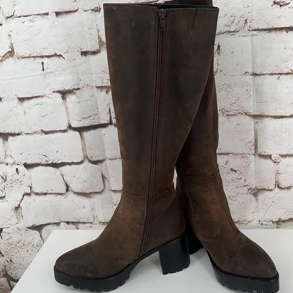 Jeffrey Campbell “Mammoth” Leather Boots, Size 6.5