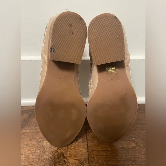 Jeffrey Campbell Tan/Cream Taggart Open-Weave Leather Ankle Boots Size 7