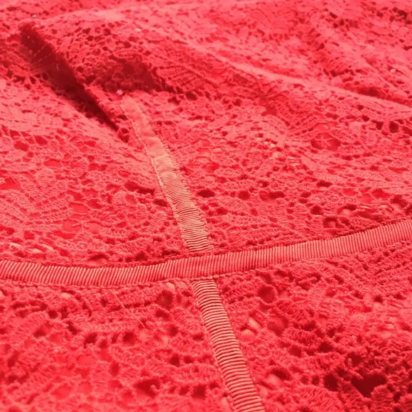Jill Stuart Red lace fitted dress size 8