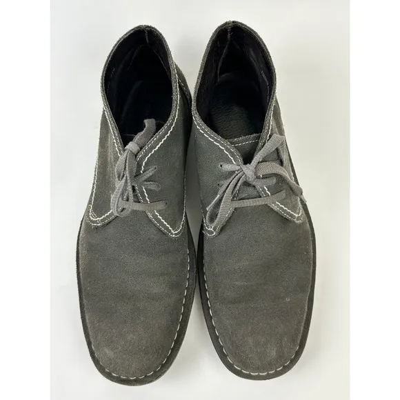 John Varvatos Chukka Boots Mens Size 10.5 M Suede Charcoal Shoes Ankle Boots