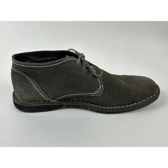 John Varvatos Chukka Boots Mens Size 10.5 M Suede Charcoal Shoes Ankle Boots