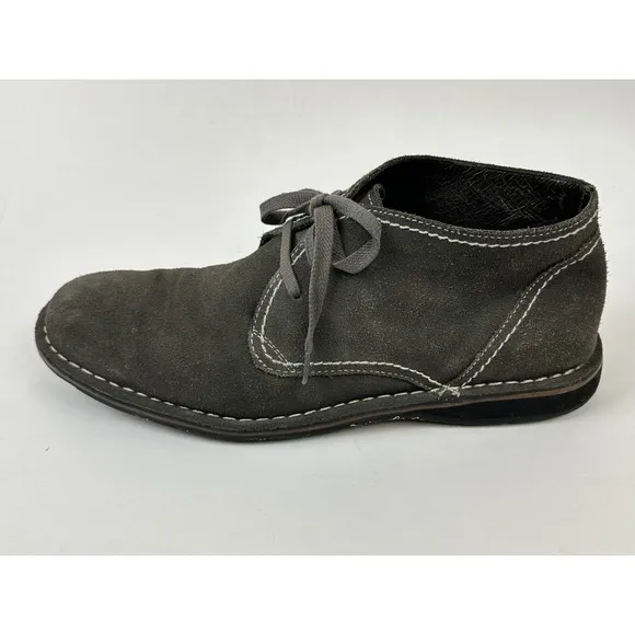 John Varvatos Chukka Boots Mens Size 10.5 M Suede Charcoal Shoes Ankle Boots